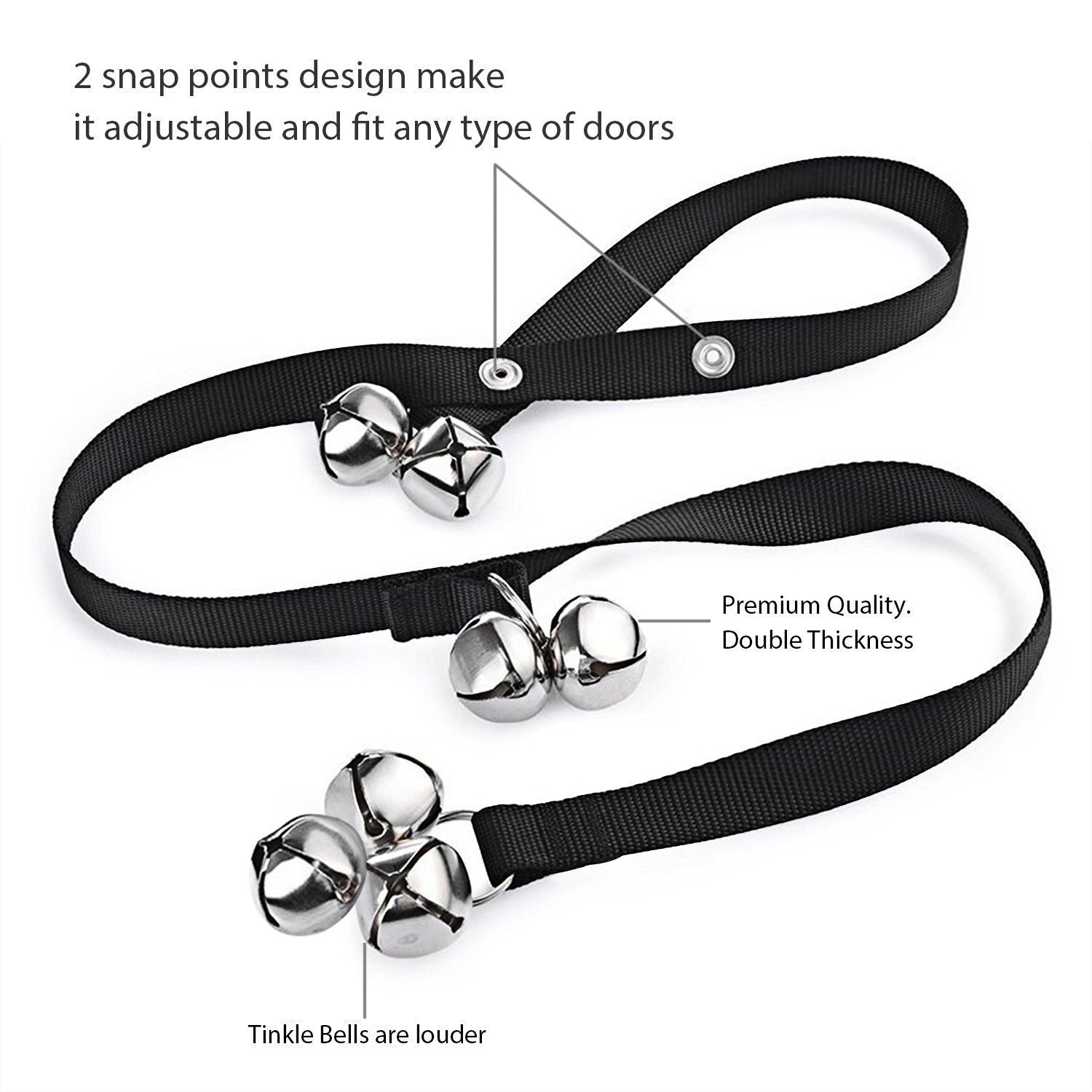 7 big extra loud bells 1 nylon adjustable length dog doorbell leashes for pet training products