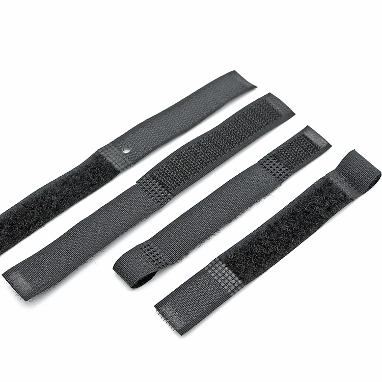 logo adhesive strap hook and loop colored buckles