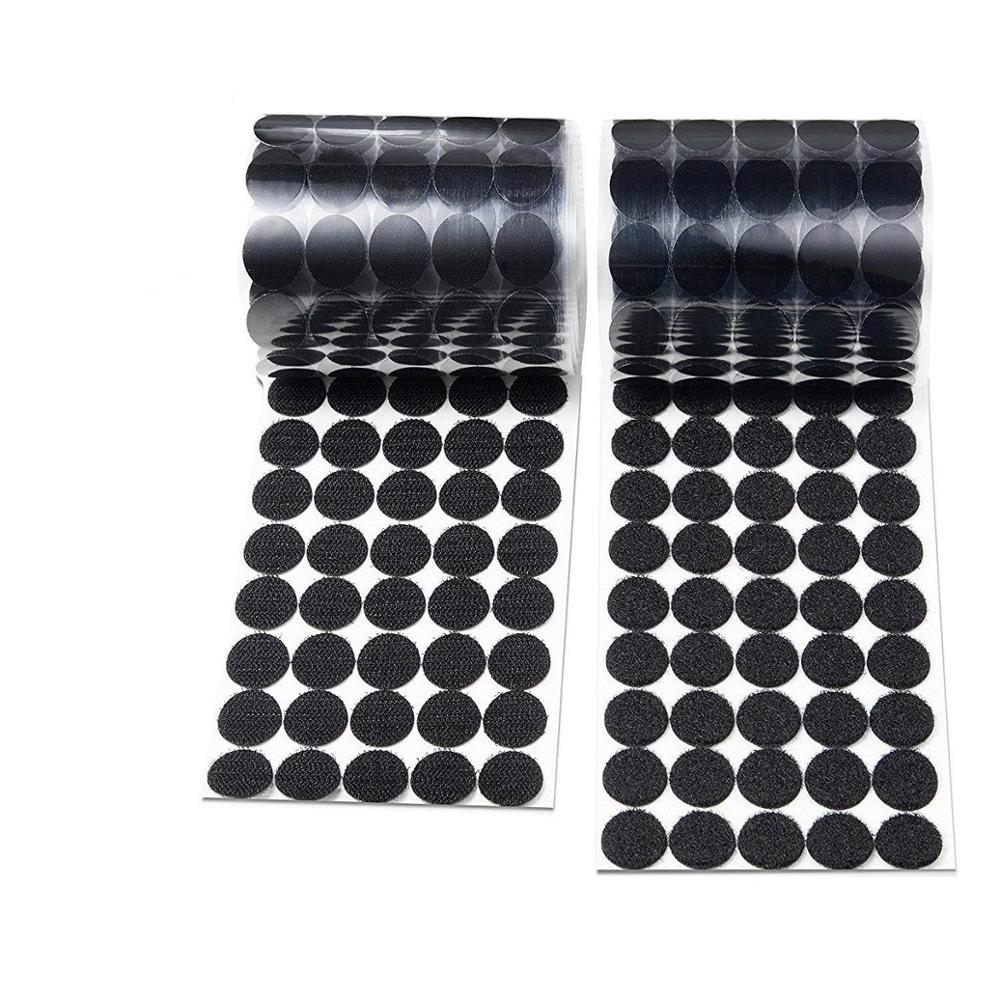 Customized any size and pantone color factory strong self adhesive hook and loop dots