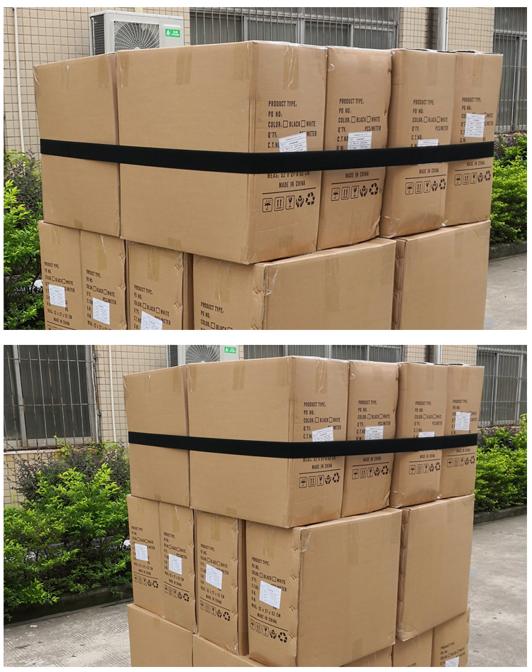 100% nylon Black Pallet Straps with Metal Ring