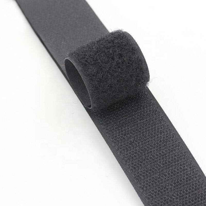 1.25cm 1.6cm Nylon Black White Hook And Loop Roll