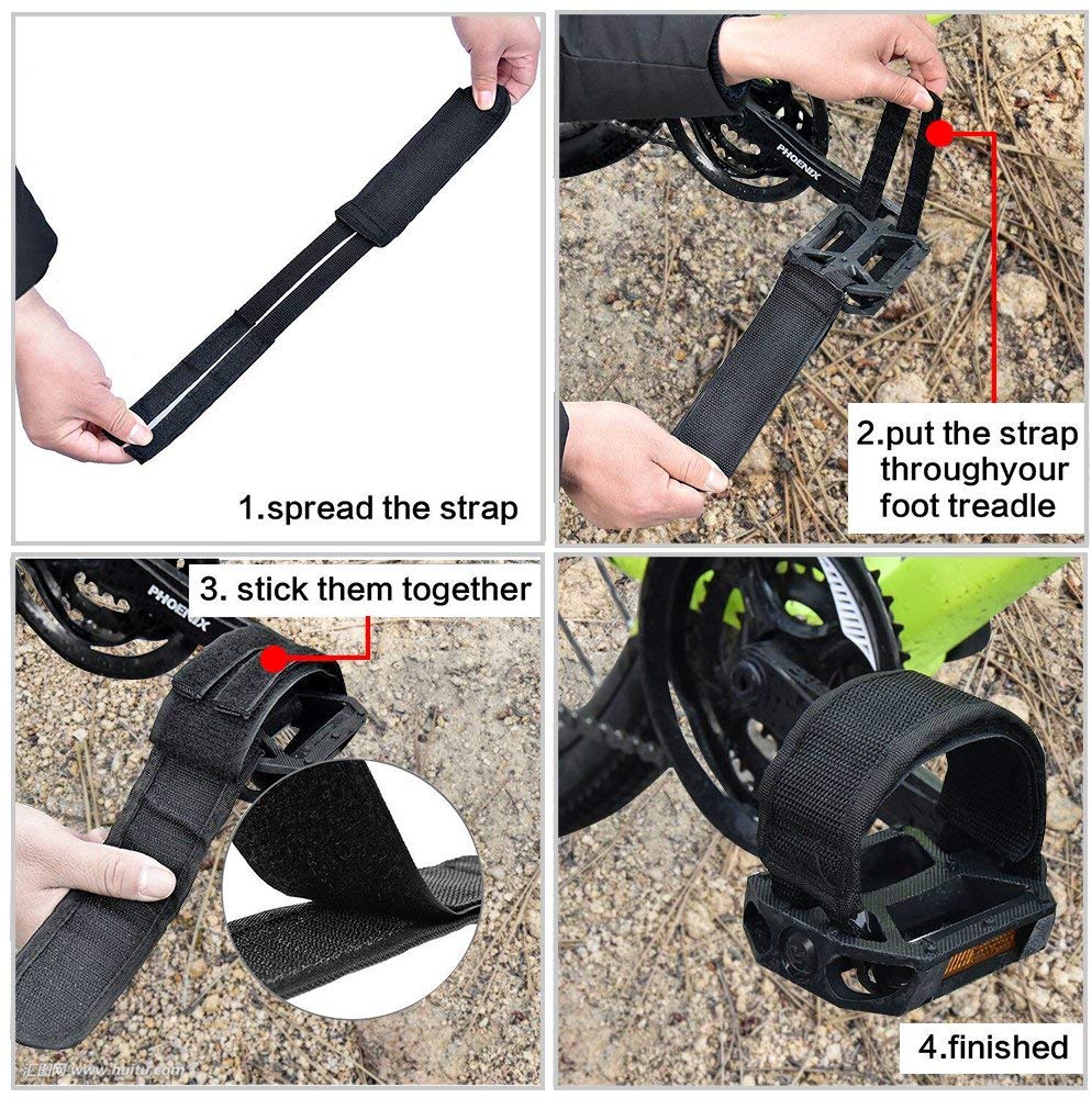 Anti-slip Durable Bicycle Cycling Pedal Toe Clips Strap Band