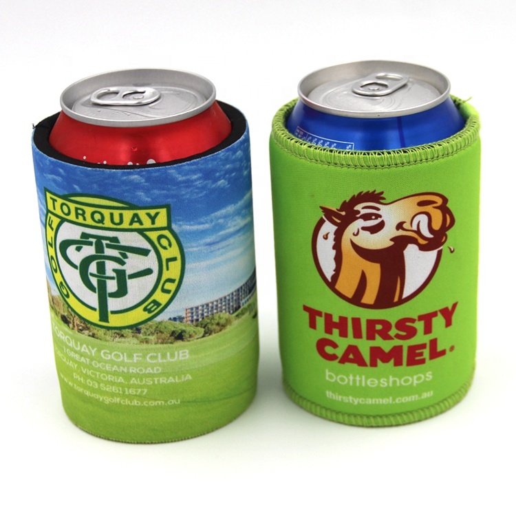 New Fashion 5mm Custom Logo Print Insulated Foam Slim Neoprene Beer Can Cooler Stubby Holder