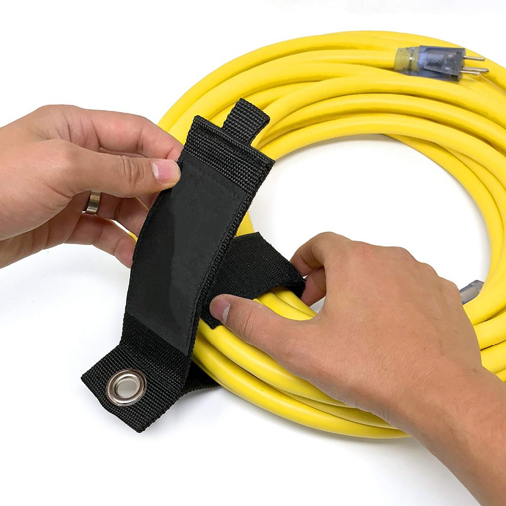 Garage Organization Heavy Duty Adjustable Hooks and Pool Hose Hook Loop Black Storage Straps