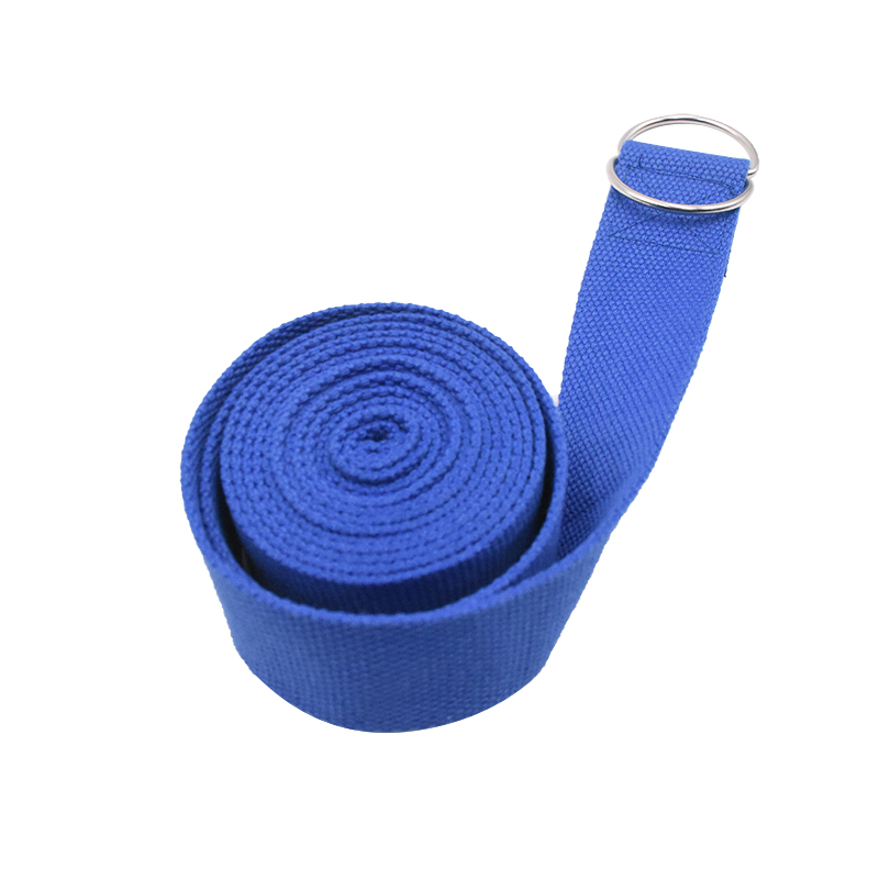 Factory custom premium Yoga Strap Durable Cotton Exercise Straps Adjustable D-Ring Buckle Gives Flexibility for Yoga