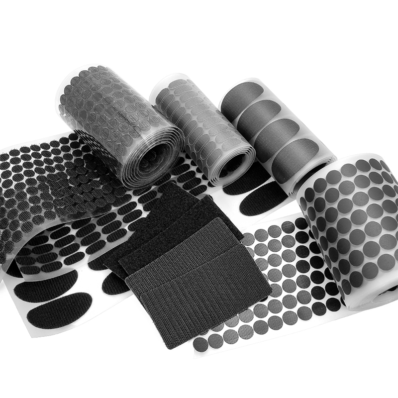 On Coins Straps Nylon Paper Dots 48 Mm Square Adhesive And Loop Tape With Release Liner Circle Hook