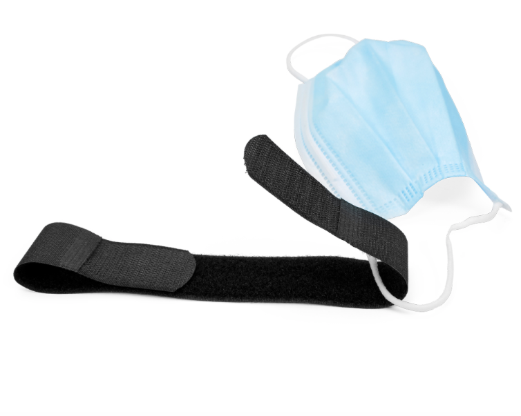 Face Shield Holder Anti-lost Strap Custom Hook and Loop Strap Lanyard In Various Size Short Polyester Roll Lanyard High Quality