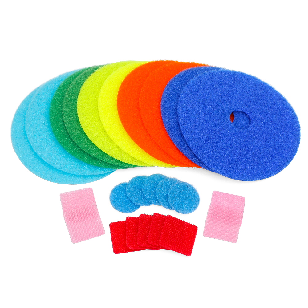 10~30mm adhesive hook and loop dots stickers die cut circles Eco-friendly hook and loop circle