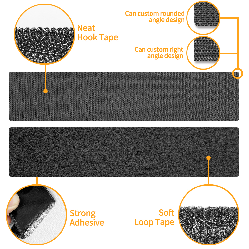 Popular frame resistant hook and loop for car soft number plate sticky pad high quality plate sticker tape