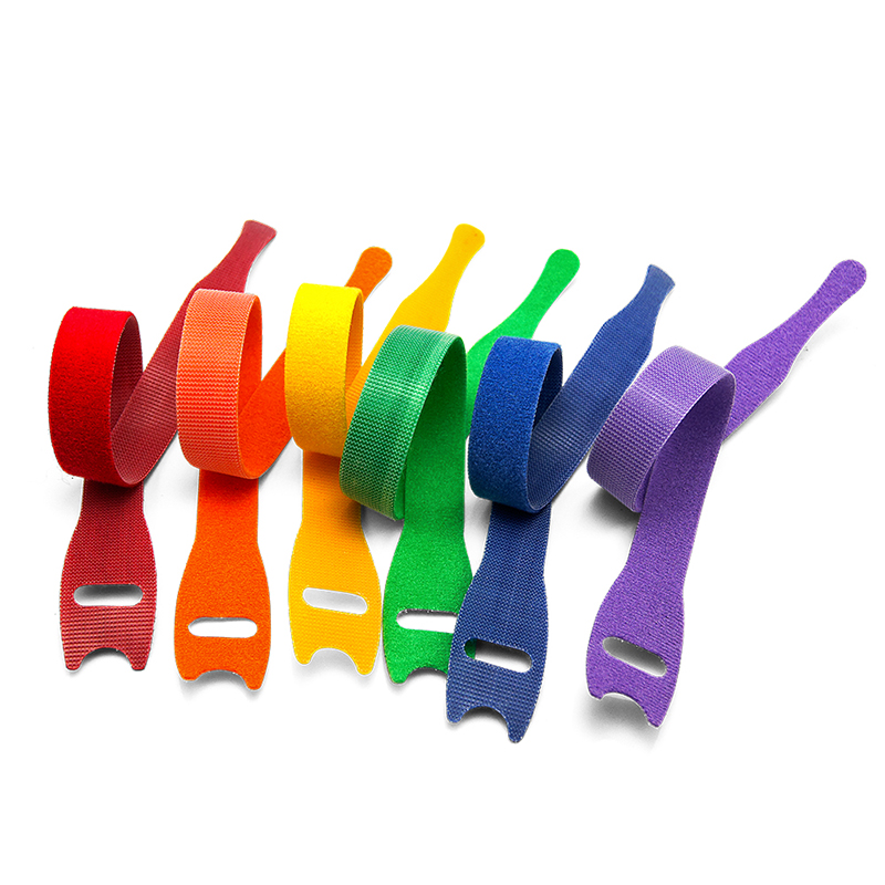 Soft back to back hook and loop cable tie high quality fastener belt tie heavy duty Hook and loop