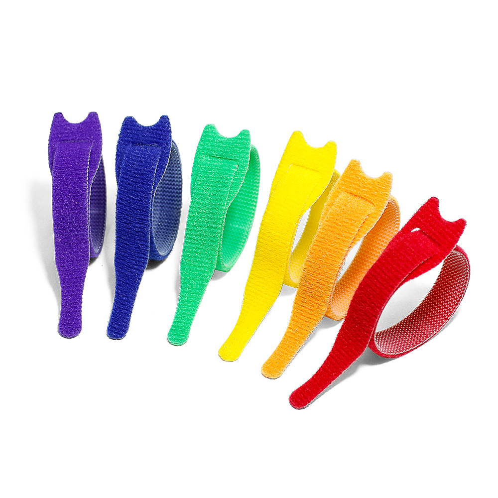 Soft back to back hook and loop cable tie high quality fastener belt tie heavy duty Hook and loop