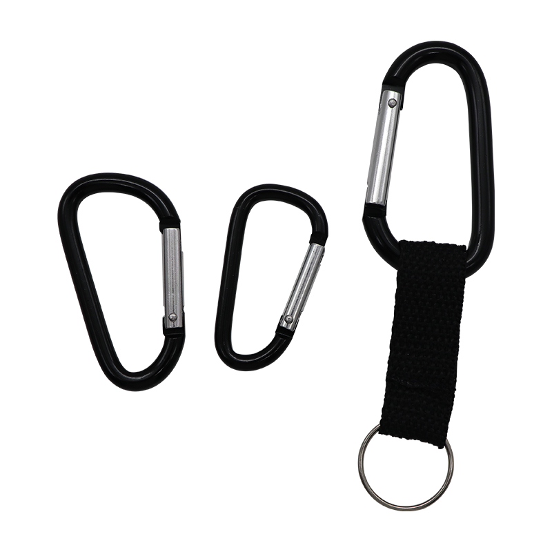 Free Samples Climbing Aluminum Carabiner D-Ring Carabiner Hook Short Lanyard Strap With Bottle Opener