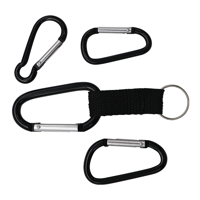 Free Samples Climbing Aluminum Carabiner D-Ring Carabiner Hook Short Lanyard Strap With Bottle Opener