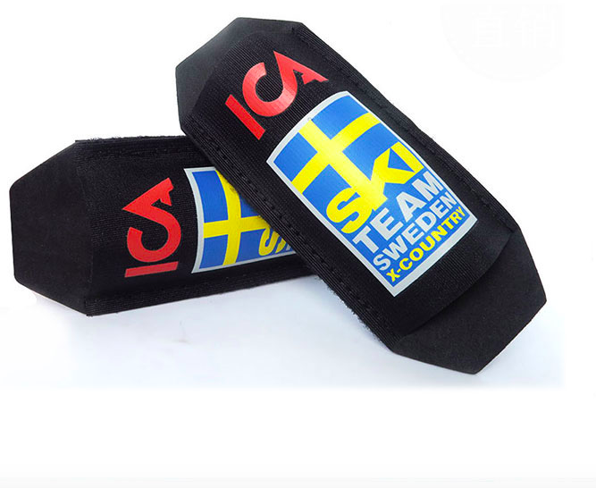 Easy carry nylon + EVA Ski pole holder/ski band/ ski strap 
