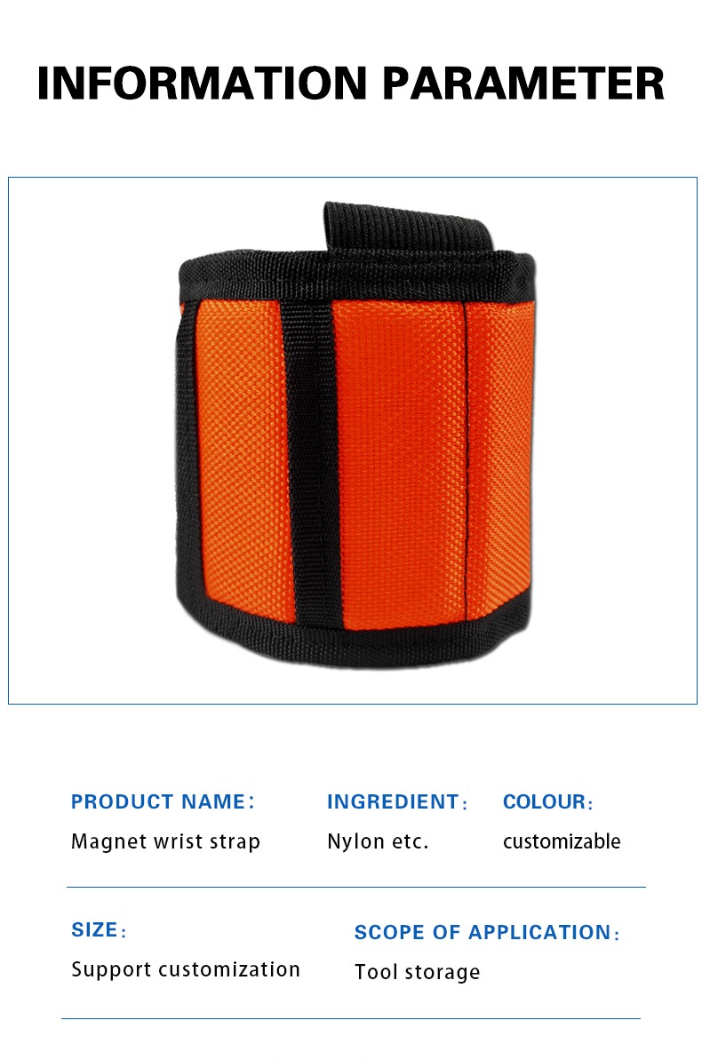 Super Strong Magnets Adjustable Wrist Strap Armband Magnetic Wristband