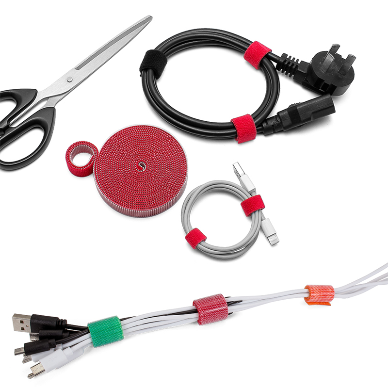 Colorful plastic back to back double sided micro hook and loop 10mm black fasteners