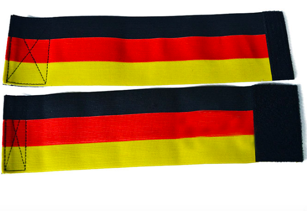 Custom elastic band high elasticity knitted sports elastic tape captain armband with hook loop fastener