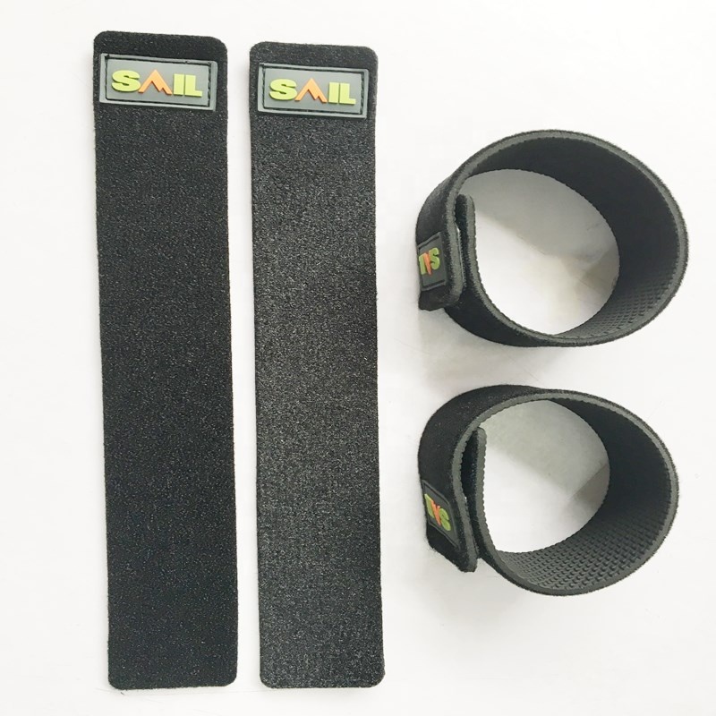 Soft adjustable fishing rod neoprene hook loop straps