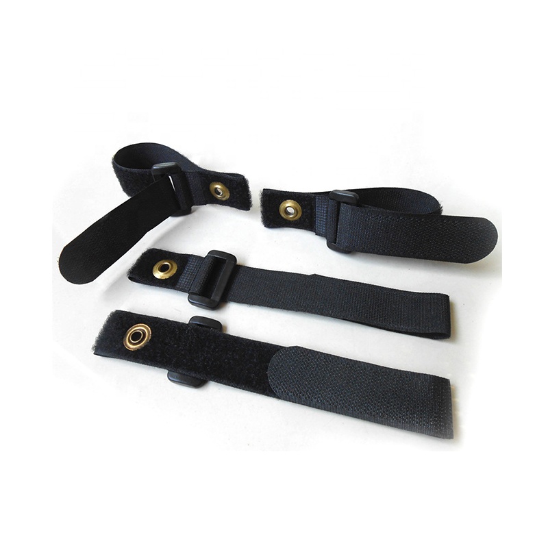 Reusable Buckle Hook Loop Cable Tie Down Cinch Strap With Metal Eyelet Hole