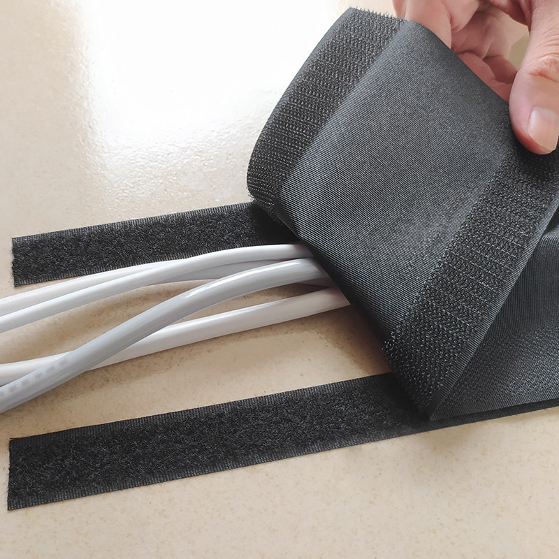 Flexible Design Office Reusable Adjustable Soft Floor Desk Wire Cable Sleeves Cover With Hook And Loop
