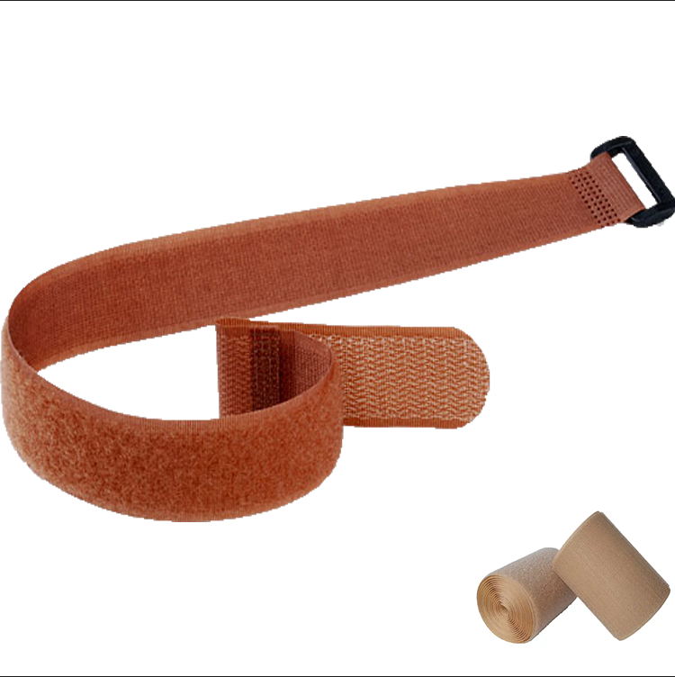 Factory high quality adjustable hook and loop belt cinch strap wrap with buckle