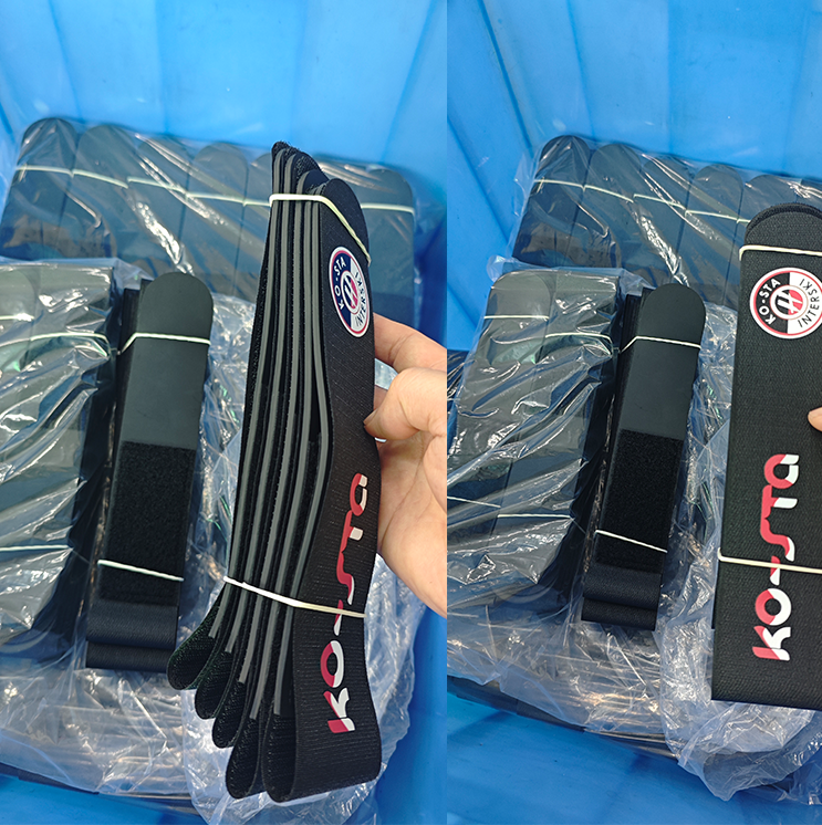 Top quality snow rubber band ski straps adjustable hook and loop carry strap
