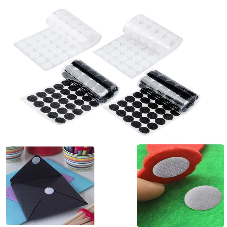 Round DOT Hoop and Loop Magic Velrco Tape 20mm